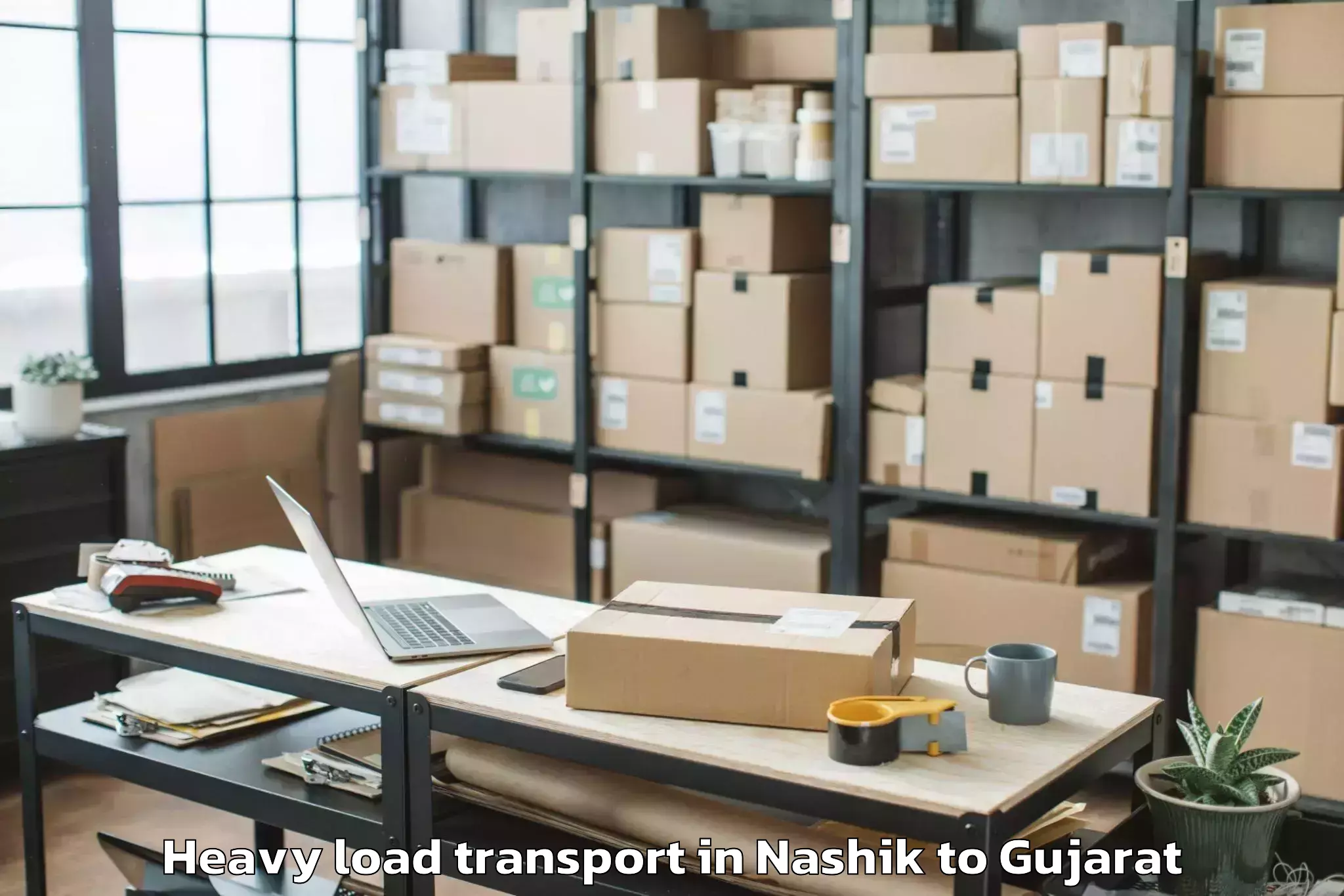 Easy Nashik to Ghogha Heavy Load Transport Booking